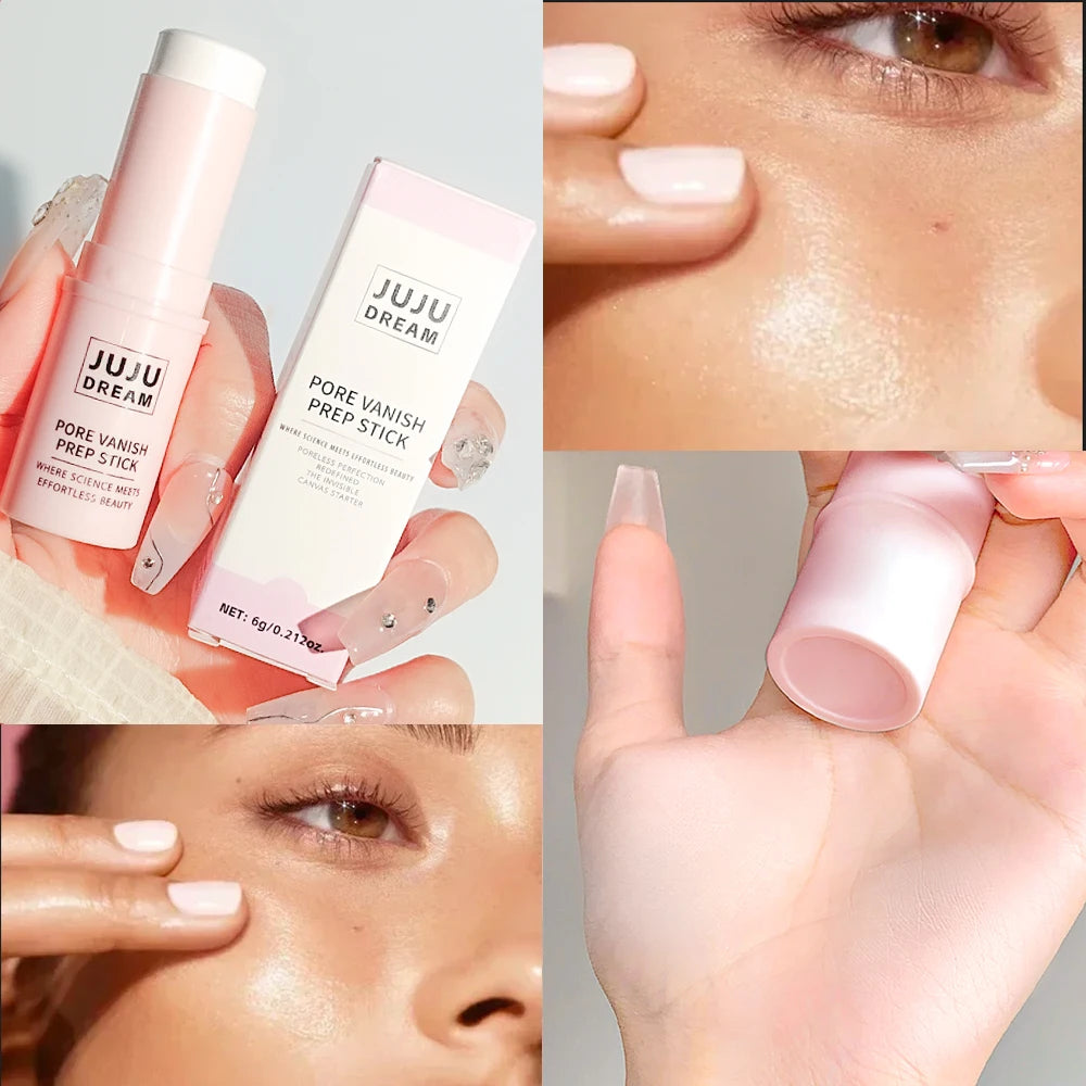 Face Primer Stick, Matte Priming Makeup Blur Stick, Hydrating Primer Face Shimmer Stick Cover Pores Oil Control & Lightweight
