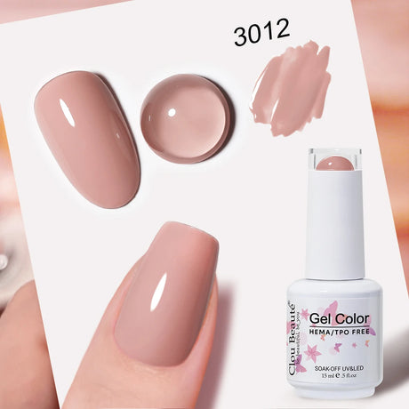 Clou Beaute Grey Color Nail Gel Polish Full Coverage Nail Polish Dark Red Gel Lacquer Varnish Vernis Semi Permanent Nail Art