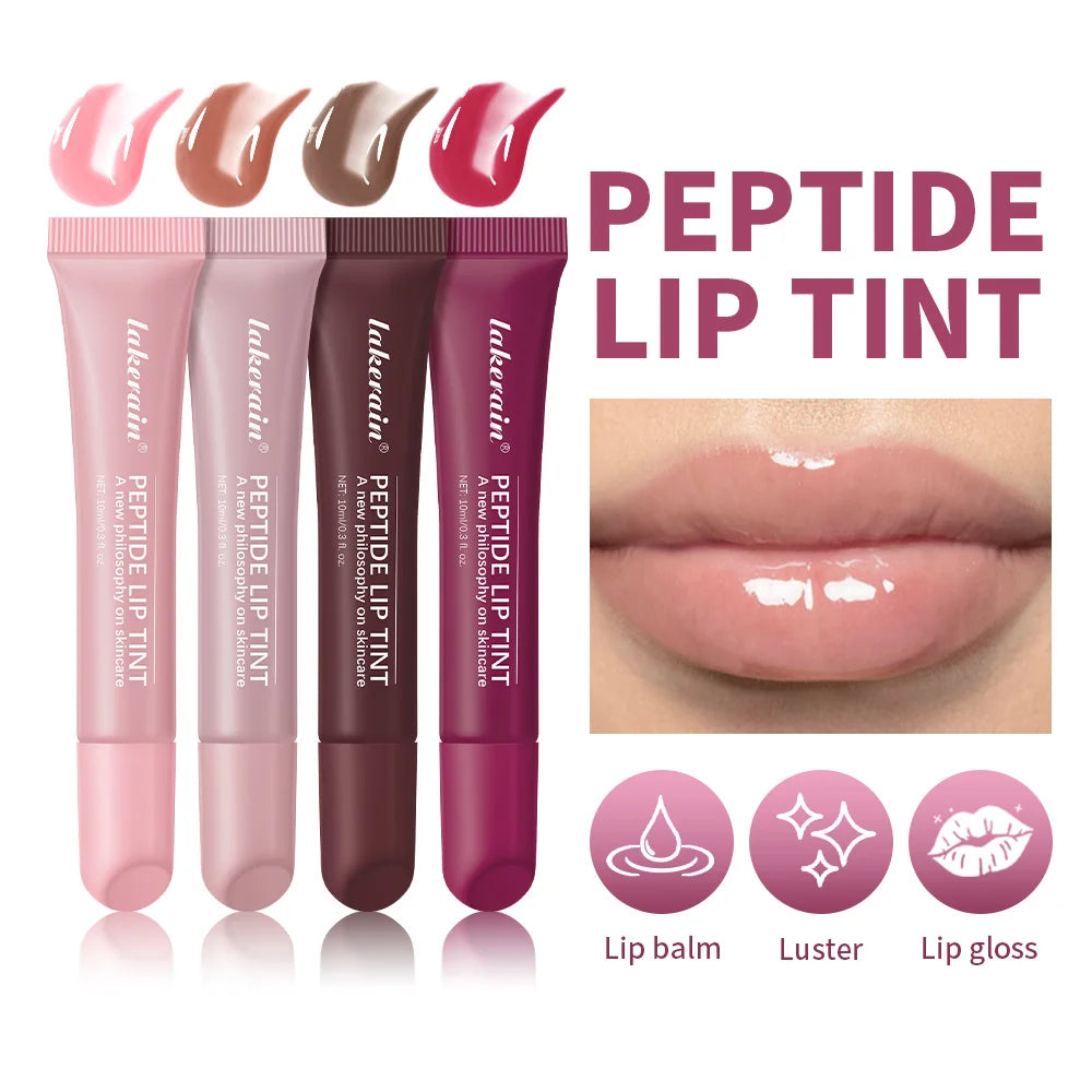 10ml Peptide Lip Mask Gel Moisturizing Lip Treatment Soften Dry Flaky Lips Lipstick Base Primer Nourishing Lip Cream Daily Lip Care Cosmetic For Women Girls