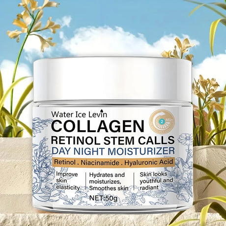 50g Collagen Retinol Stem Cell Day and Night Moisturizing Cream Retinol Niacinamide Hyaluronic Acid Improves Skin Elasticity Moisturizing and Nourishing
