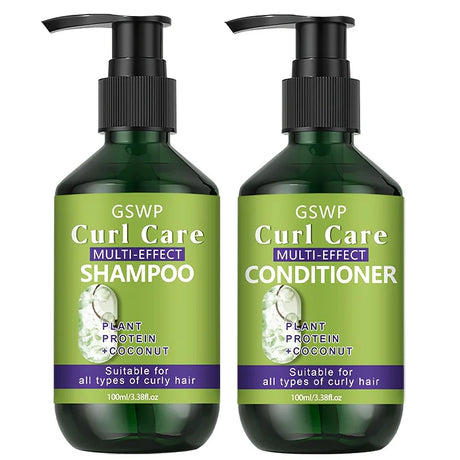 GSWP Curly Hair Care Shampoo and Conditioner Set, Is Moisturizing Properties and Deeply Nourishes and Cares for Curly Hair.200ml