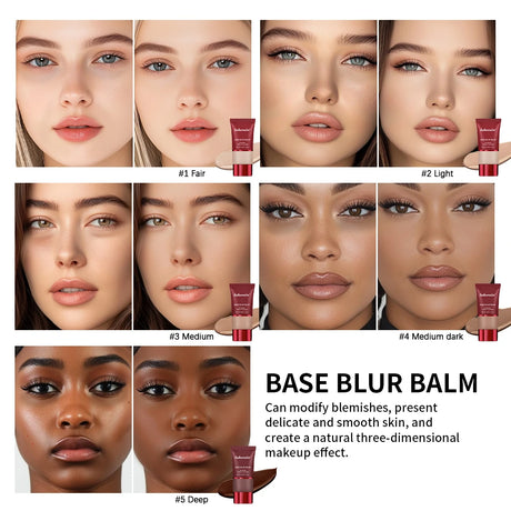 Matte Base Blur Balm Soft Light Focus Matte Cream Coverage Concealer Waterproof Long-lasting Natural Foundation Cosmetics Makeup