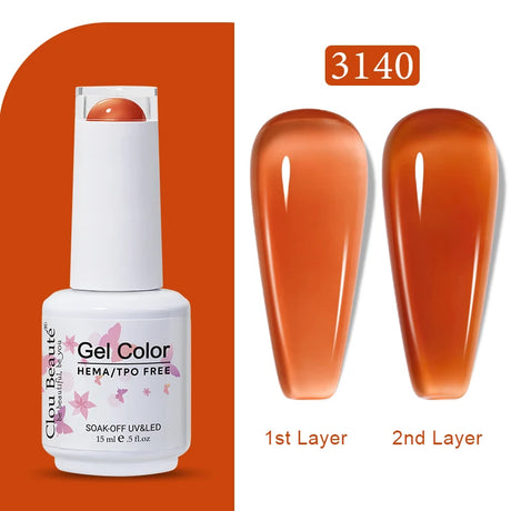 Clou Beaute Jelly Color UV Gel Manicure Summer Pink Nude Gel Nail Rainbow Nail Supplies For Professionals Semi-permanent Varnish