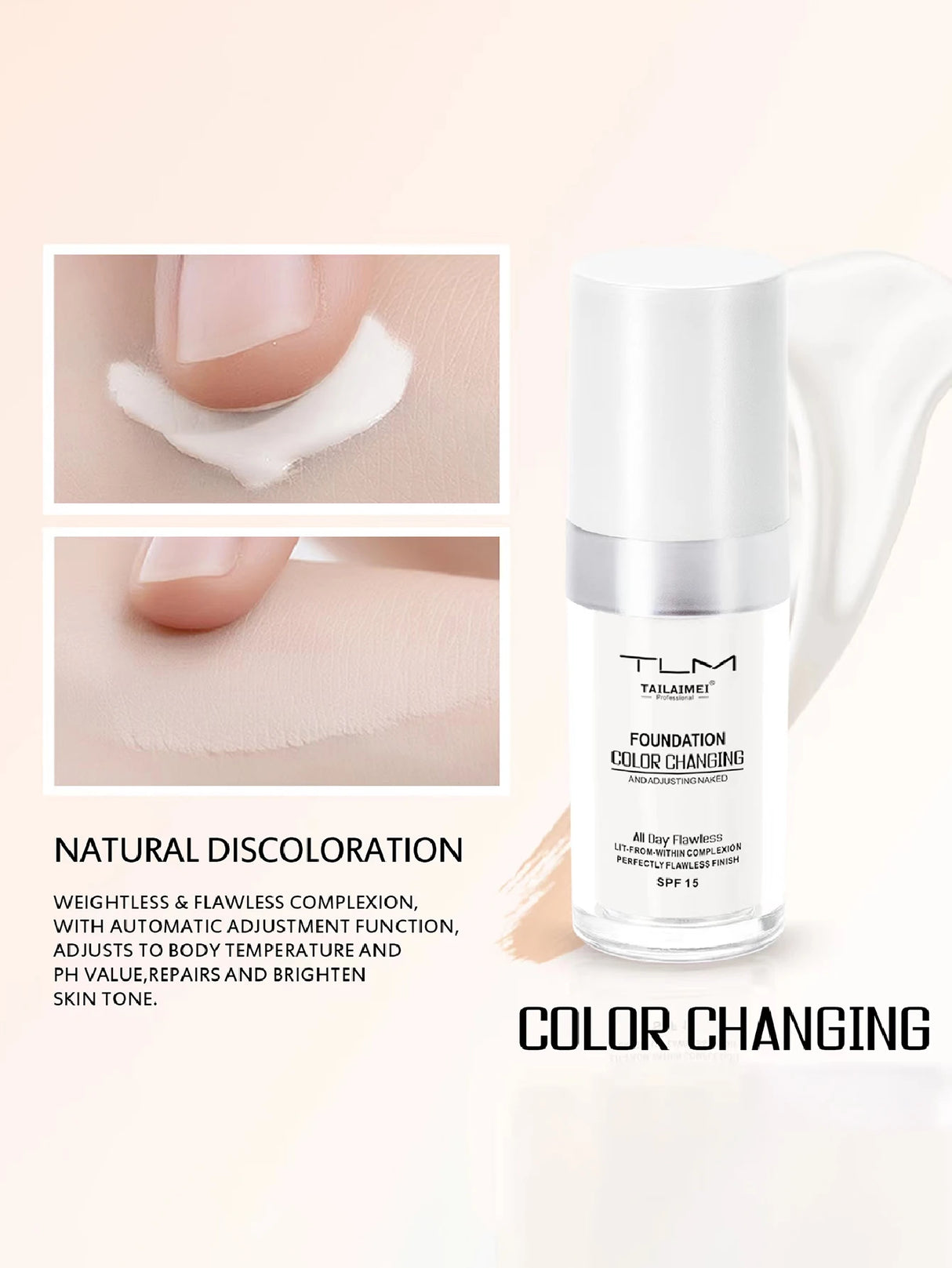 30ml Foundation Magic Color Changing Foundation Liquid Soft Matte Long Lasting Hydrating Makeup Base Maquiagem Korea Makeup