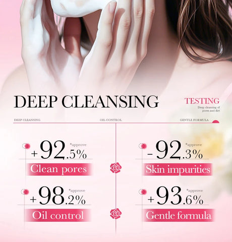 SADOER Vitamin C Facial Cleanser Deep Cleansing Face Wash Foam Moisturizing Whitening Face Wash Massage Cleansing Foam Skin Care
