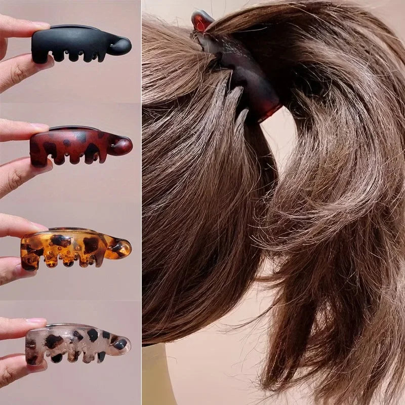 4 pcs banana clips, small size, vertical clips for women, elegant high ponytail hairpins, twist clips, simple hair accessori