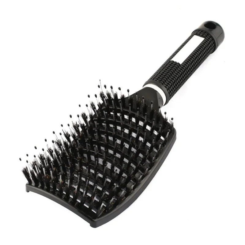 Hair Brush Exfoliating Hair Brush Bristle Women's Wet Curly Hair Comb Salon Hair Styling Tool,Special for Real Hair Wigs
