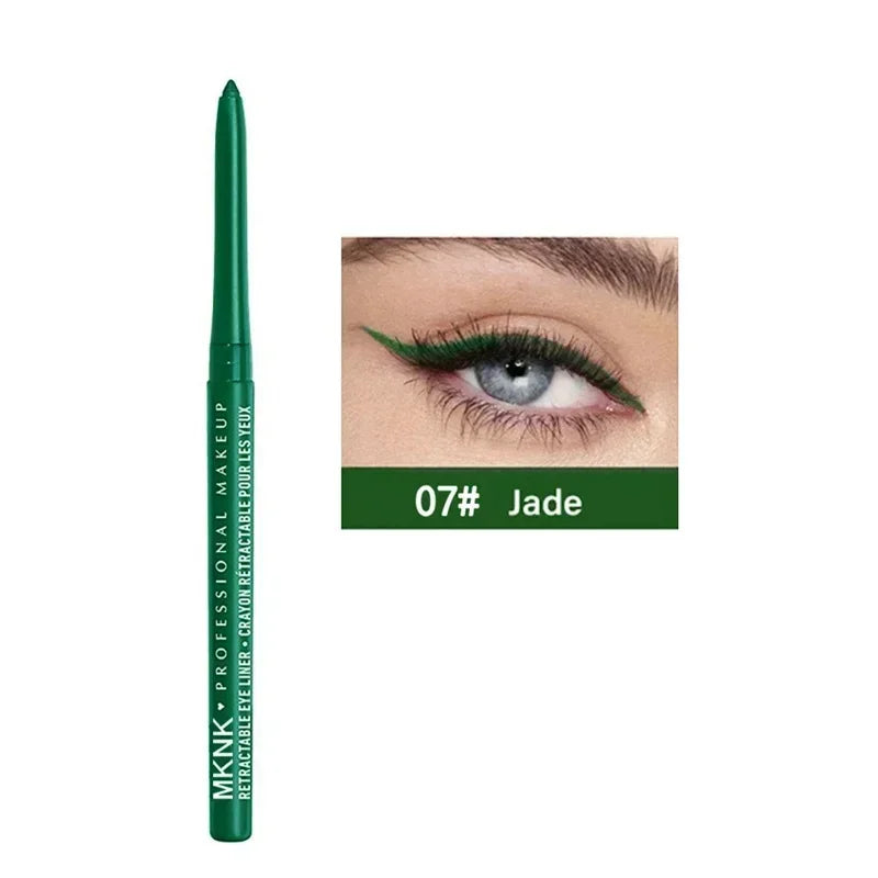 1Pc Waterproof Black Eyeliner Pencils Smudge-Proof Long-Lasting Eye Makeup Perfect For Fashion Look