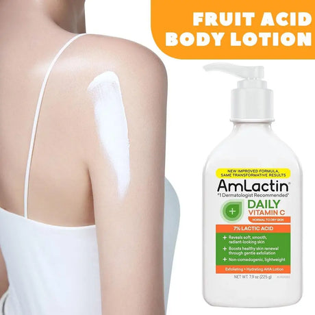 Amlactin Moisturizing Body Lotion With Fruit Acid Gently Exfoliates Dead Skin Cells Reduce Roughness For Seasonally Sensitive Sk