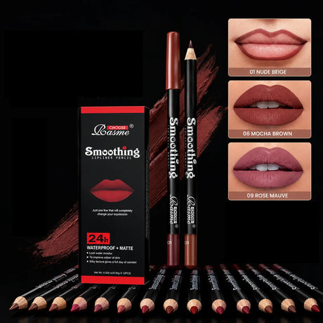 36Color Matte Lip Liner Pencil Set, Long Lasting Waterproof Smooth Lip Liners, Velvet Lip Pencils for Lips Makeup, Nude Red Brown Lip Liner Kit for Women Daily Party Cosmetics