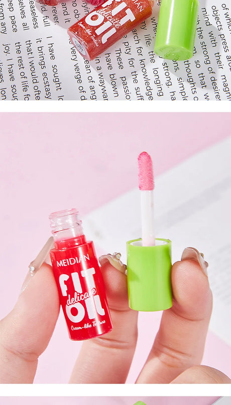 6Pcs Lip Oil Gloss Set, Hydrating High-Shine Non-Sticky Lip Gloss, Moisturizing Clear Pink Red Tint, Travel Makeup Gift