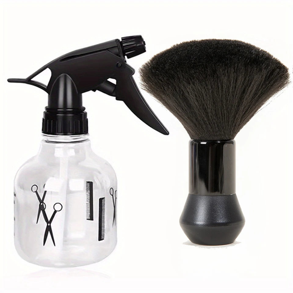 WANMEI Barber Hairdresser Water Sprayer Set Barbershop Hairdressing Neck Duster Cleaning Brush Professional Hair Styling Tool