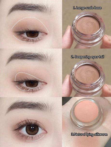 Matte Purple Peach Pink Eyeshadow Cream Blush Face Contour Waterproof Lasting Concealer Nude Brown Eyeshadow Primer Base Makeup