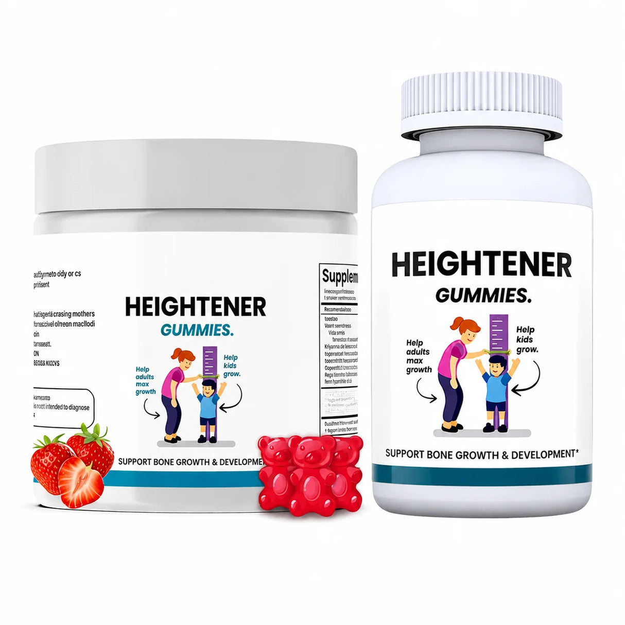 Bone Health Capsules Gummies Natural Height Growth Supplement for Kids Teens and Adults To Increase Bone Strength 60 Capsules