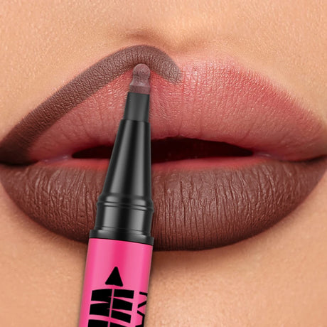 Lip Liner Waterproof, Sweatproof, Matte Multi-color Correcting Liquid Lipstick Pen Sexy Red Brown Lip Makeup for Women Gifts