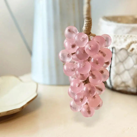 Crystal Clear Transparent Grape Shaped Soap Bar Lovely Fruit Simulation Grape String Soap with Natural Fragrance Home Bathroom