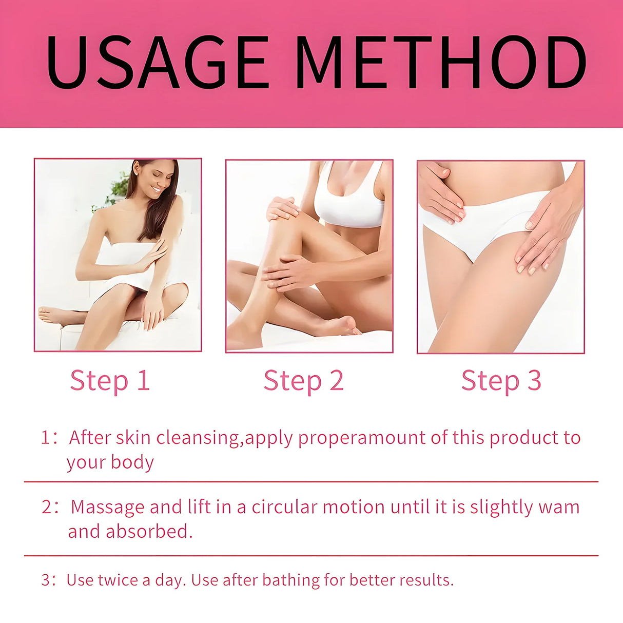Internal Leg Firming Cream - Fragrance-Free, Moisturizing Cream, Suitable for All Skin Types, Lifting and Firming Skin, Smoothing Thighs, Buttocks, Abdomen Body Cream