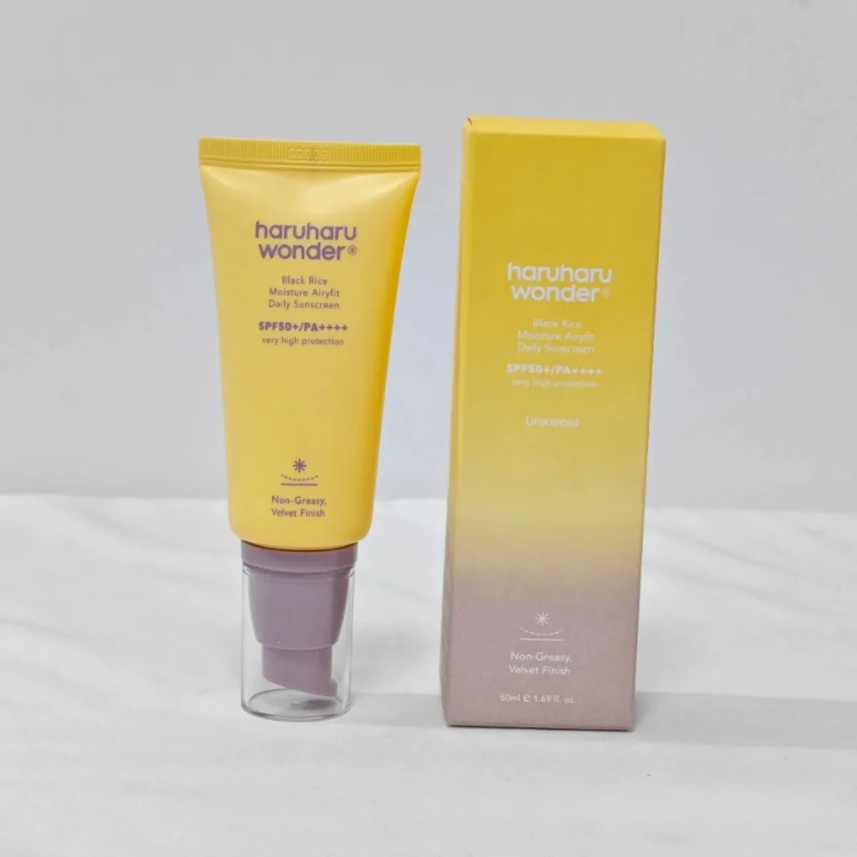 haruharu wonde sunscreen physical black rice moisturizing, non-sticky and brightening 50ml