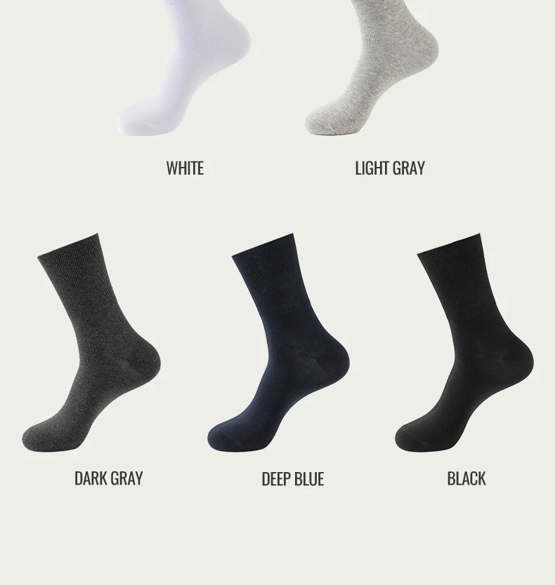 MiiOW Big Size Sock Men Pure Cotton Sock Anti Odor Fat Feet Elastic Widened Loose Sock Compression Sock Elderly Non-Binding Sock
