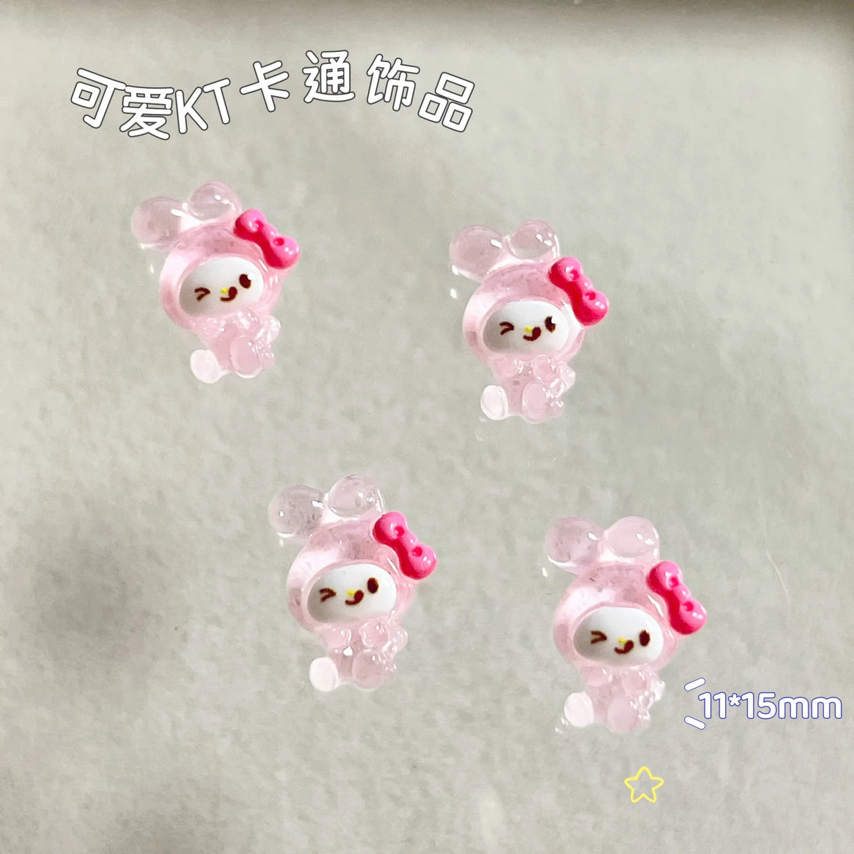 50Pcs/Pack Potdemiel cat Trendy Nail Charms - Cute Resin Cat Nail Art, Press-On Nail Decor for Kawaii Manicures