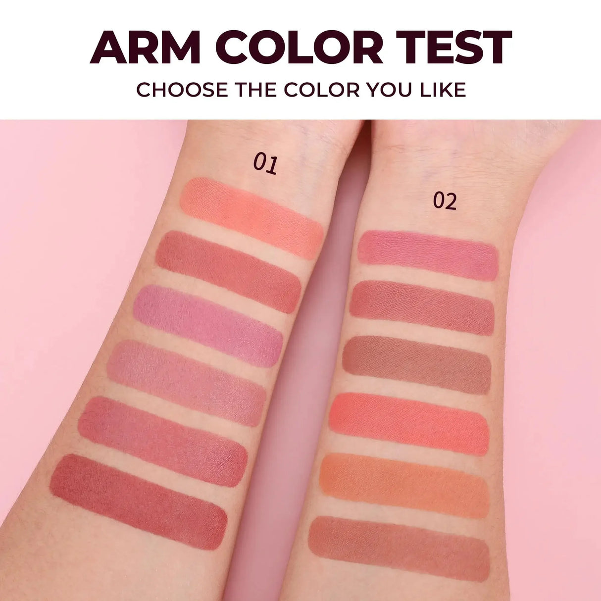 Long Wear Blush Makeup Palette Buildable Color Velvet Finish Face Powder Cheek Contouring Brightening