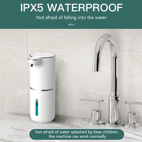 380ML Automatic Foam Soap P11 Dispenser Bathroom Smart Washing Hand Machine With USB Charging White ABS Material