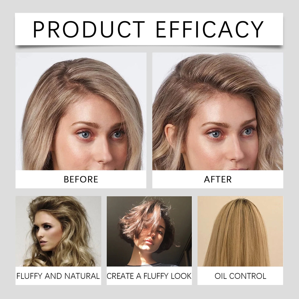 Dry Shampoo Spray Instant Volume Boost Oil Control No Water Needed Portable Clean Hair Fluffy and Shiny Hair Care Shampoo Spray