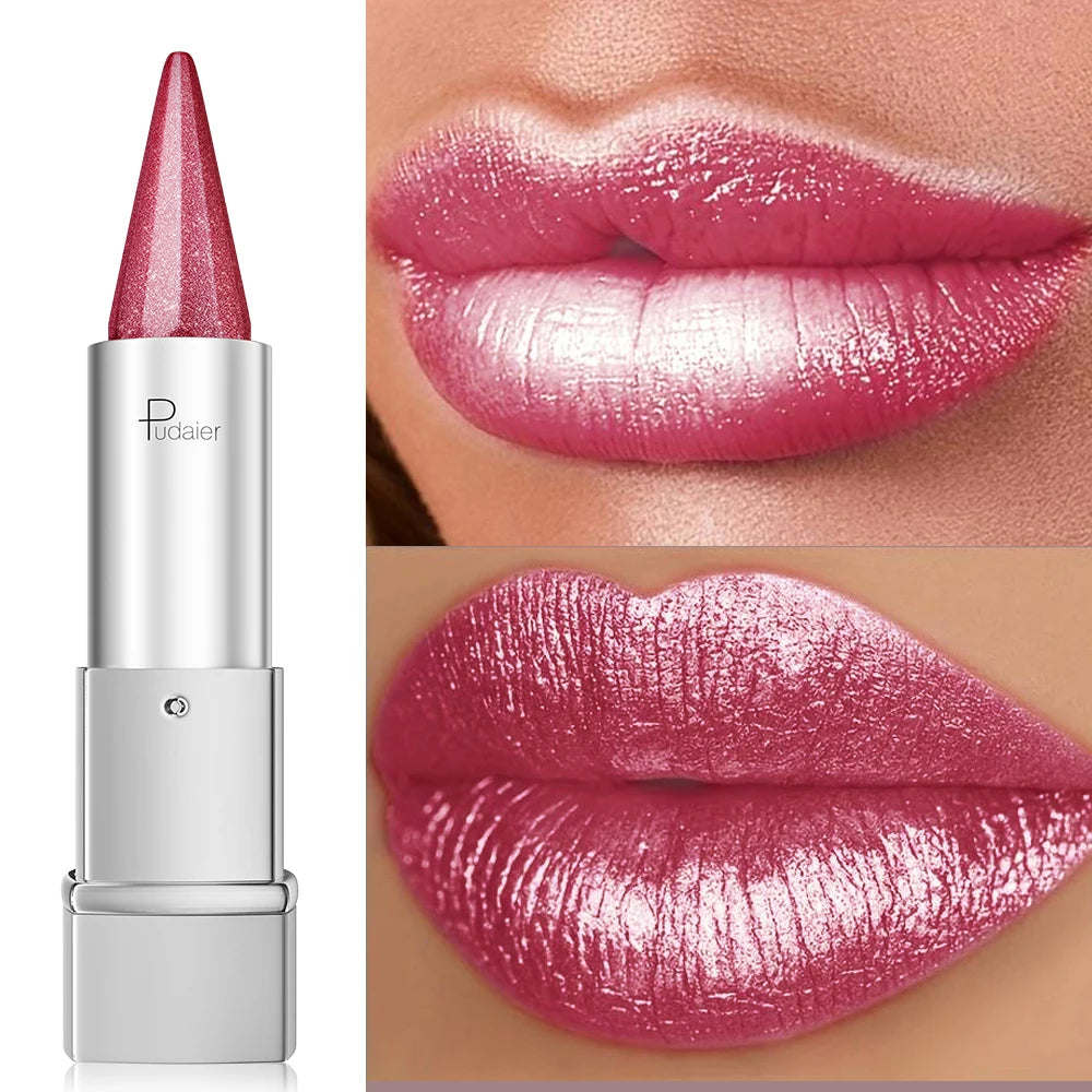 Waterproof and shimmery lipstick, waterproof and sweatproof, long-lasting and smudge-proof, not easy to smudge.