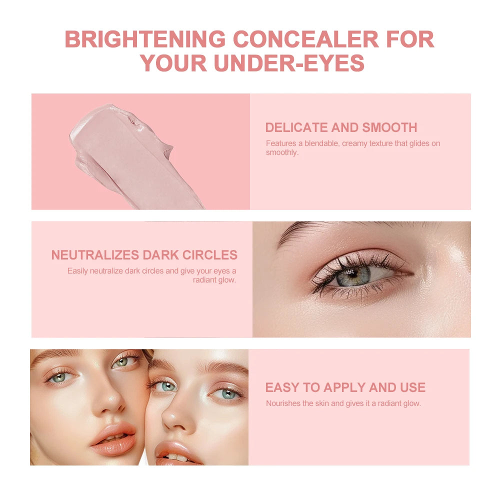 Hydrating Eye Brightening Concealer&Contour Cream-Full Coverage Long Lasting Correcting Eye Concealer for a Perfect Look Makeup