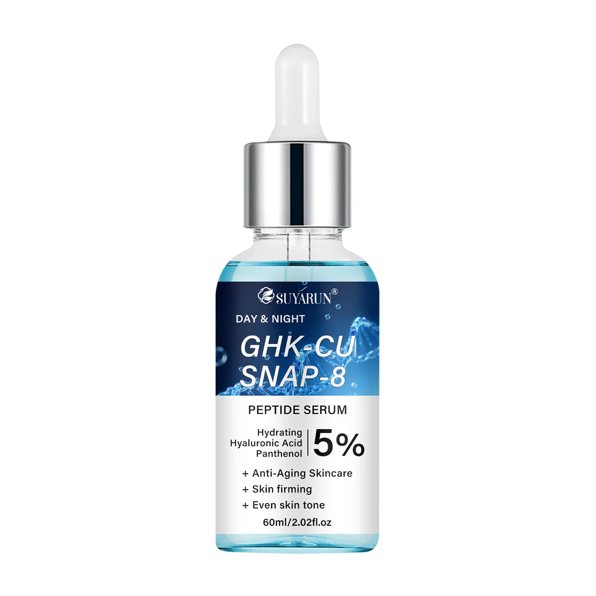 SUYARUN Anti-Aging Peptide Serum | GHK-Cu & SNAP-8 Formula for Day & Night Firming Treatment.