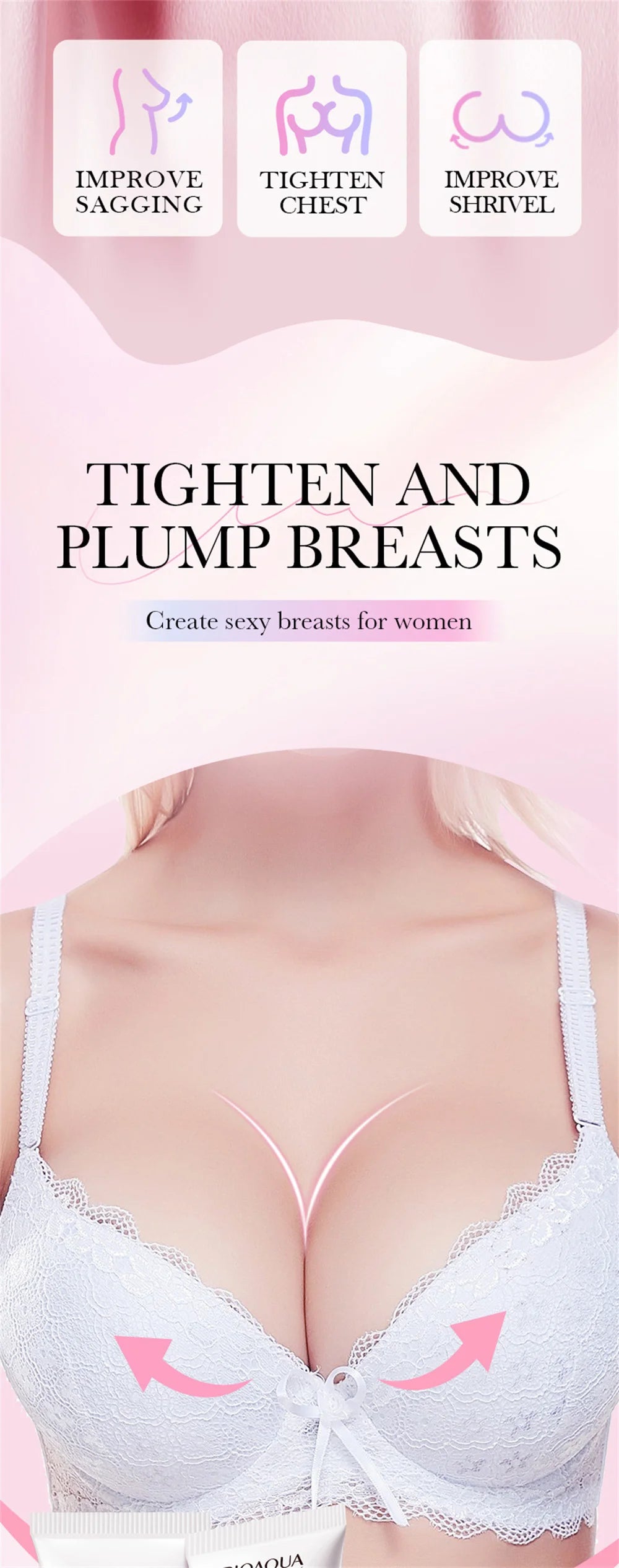 Fast Growth Breast Enlargement Cream Lift Firm Breast Improve Sagging Massage Chest Rapidly Body Moisturizing Smooth Bright Care
