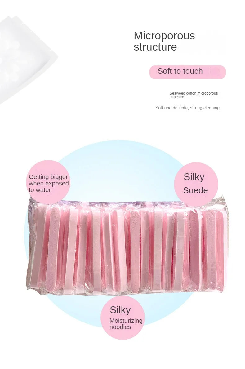 10/50pc Compressed Face Wash Wash Face Sponge Clean Face Disposable Powder Puff Face Cleansing Cotton Pad Cleansing Beauty Strip