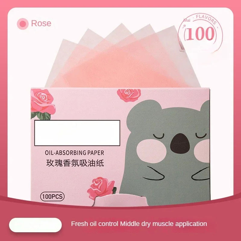 100Pcs New Face Oil Blotting Paper Protable Matting Face Wipes Facial Cleanser Oil Control Oil-absorbing Face Cleaning Tools