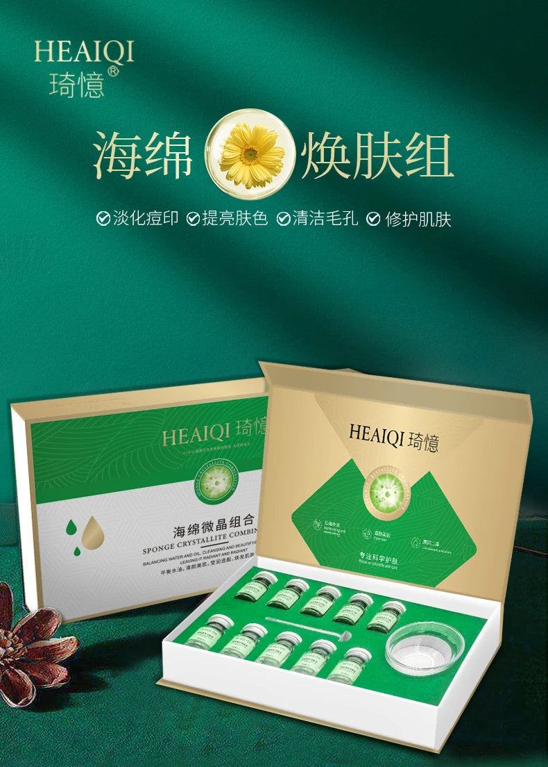 10pcs Sponge Microcrystal Freeze-dried Powder Collagen Regeneration Natural Biological Extract Sponge Spicules Skin Cell Renew