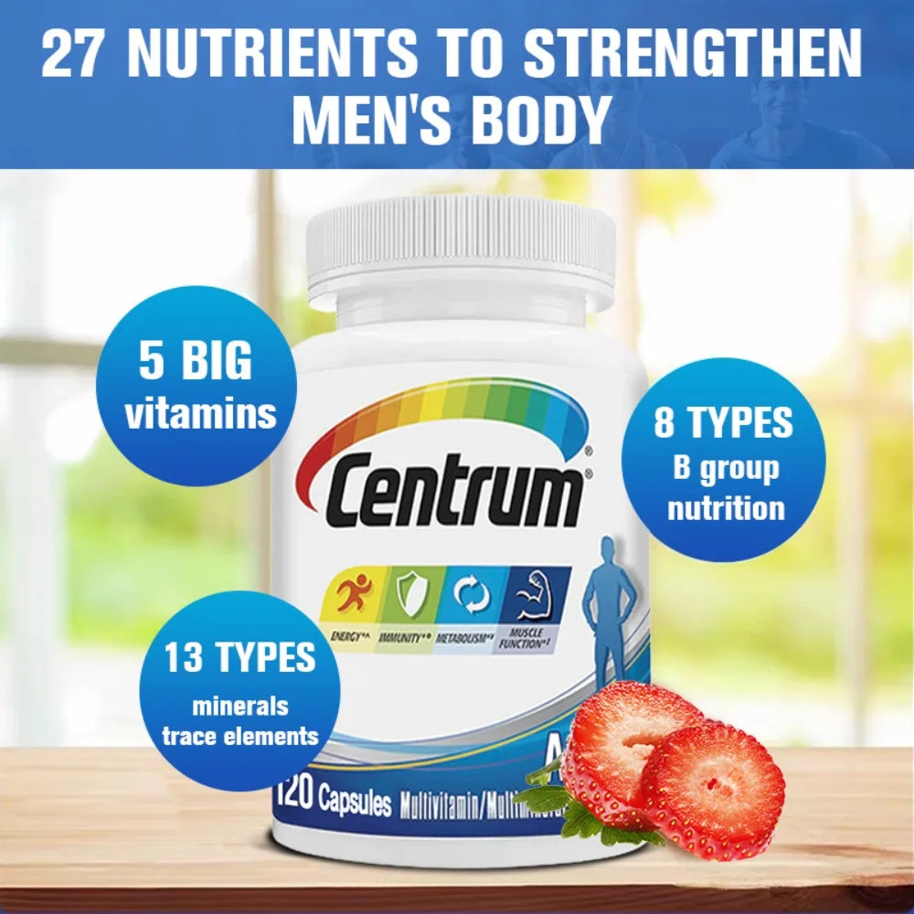 Multivitamin for Men, Multivitamin/Multimineral Supplement with Vitamin D3, B Vitamins and Antioxidants, Gluten Free, Non-GMO