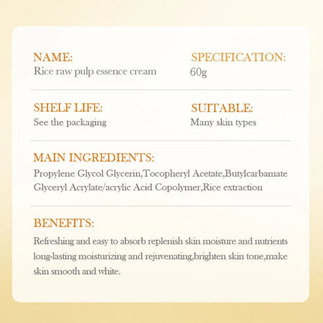 BIOAQUA White Rice Raw Pulp Face Cream Facial Moisturizing Brightening Firming Hydrating Day Creams Facial Cream Face Skin Care