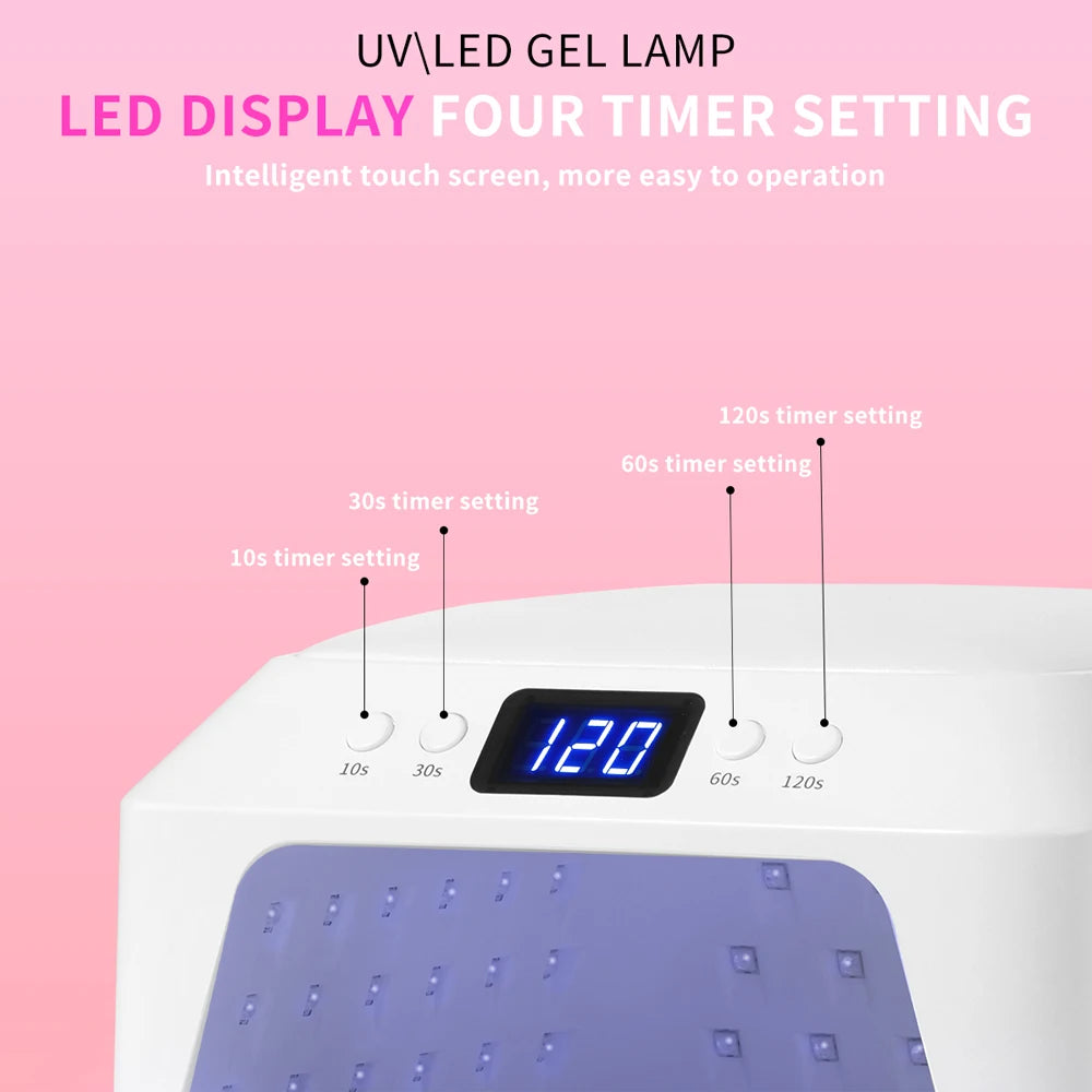 71 LEDs UV Nail Lamp Large Space Nail Dryer with Hand Pillow Smart Sensor 72 W Professional UV Lamp For Nails Manicure Pedicure