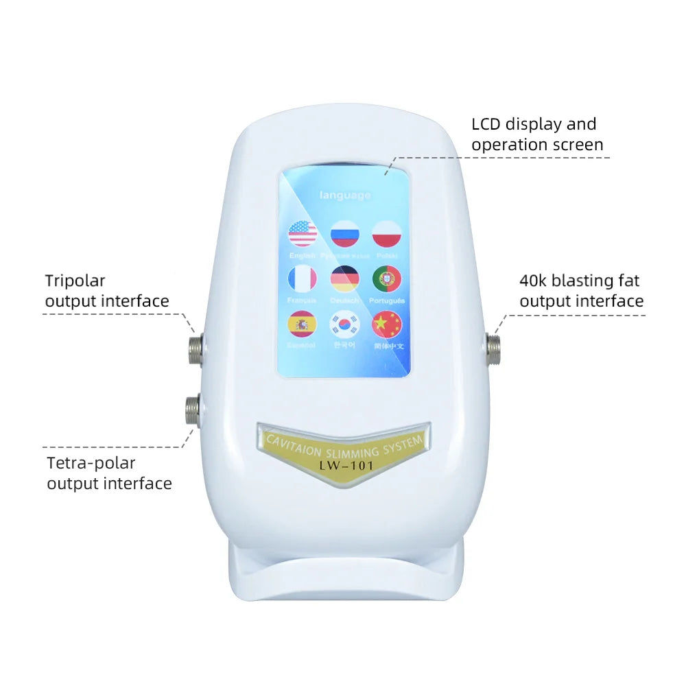 3 In 1 Beauty Body Slimming Massager Cavitation Machine Multi-Functional Device Face Body Tightening Lifting Spa Skincare Tool