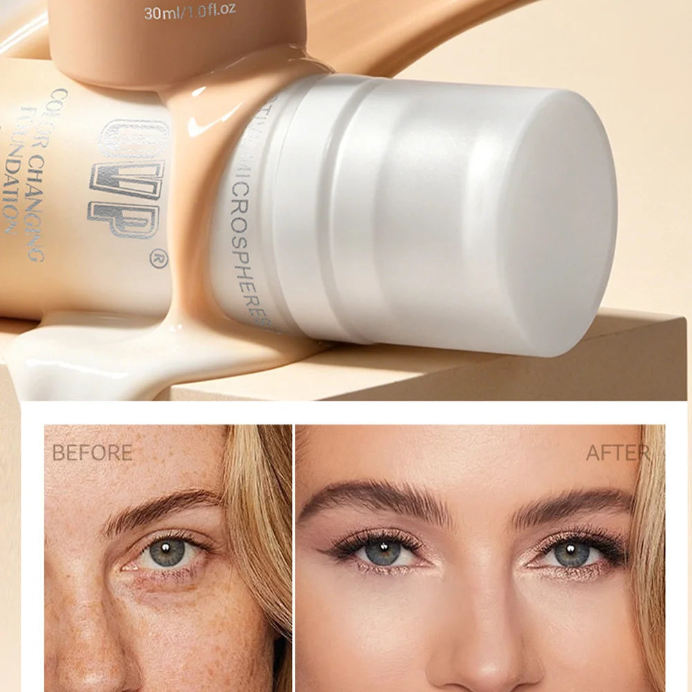 OVP Auto Adjust change color Foundation Moisturizing Waterproof Concealer Long Lasting Flawless Natural Face Makeup Sunblock
