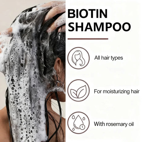 Water Ice Levin Biotin & Keratin Shampoo, Sulfate/Paraben Free, With Nourishing Oils, For Longer Healthier Hair, All Hair Types