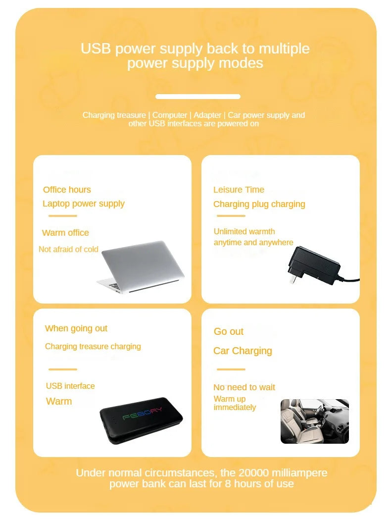 USB Heating Pad Period Heated Pillow Menstrual Colic Heater Cramps Period Neck Shoulder Pain Relief Hot Compress Heating Pad