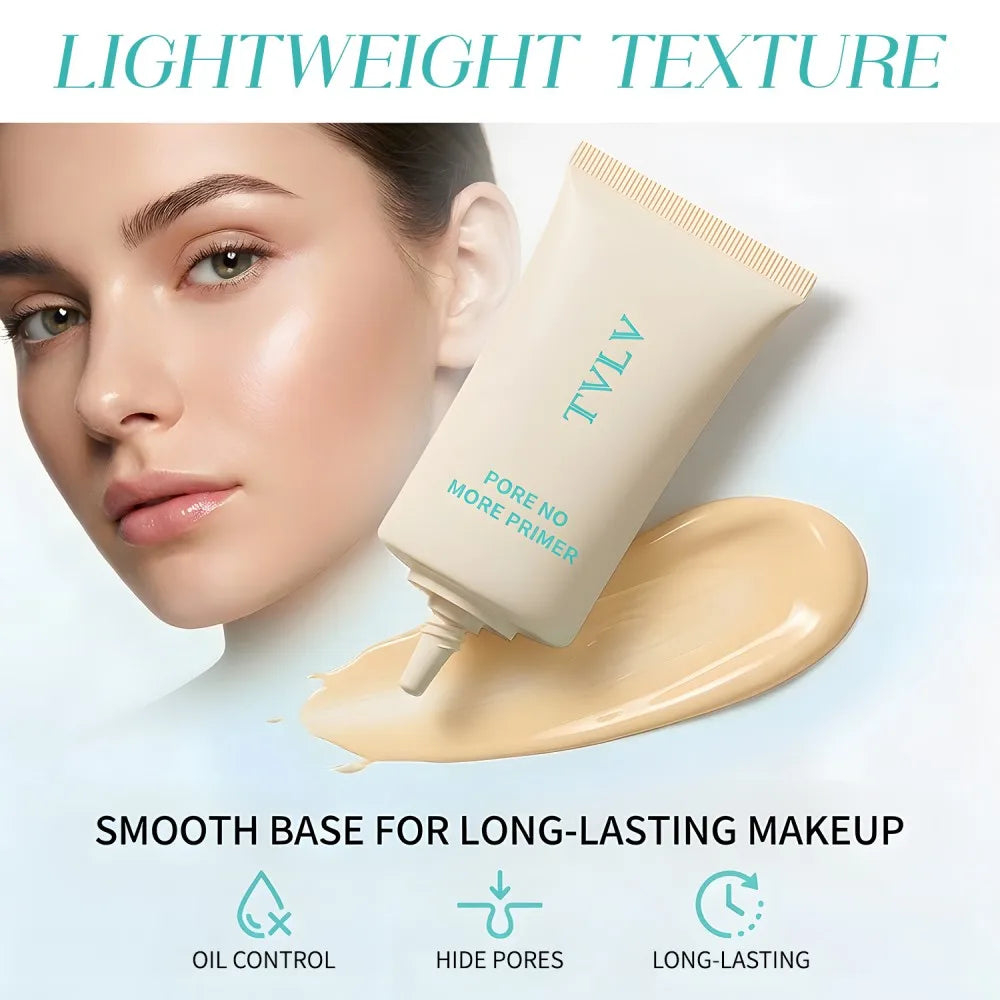 Pore No More Primer Moisturizing Long-Lasting Oil Control Matte Finish Primer Water & Sweat Resistant Base Makeup