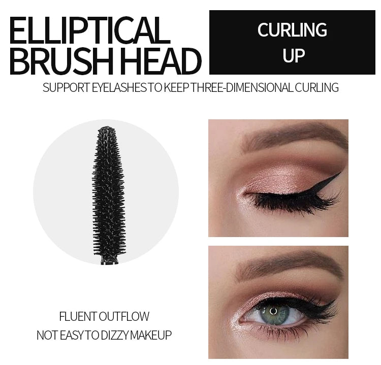 YANQINA Liquid Eyeliner Pencil 4D Waterproof Mascara Set Cosmetics Eye Liner Thick Curling Mascara Eyebrow Pencil Eyes Makeup