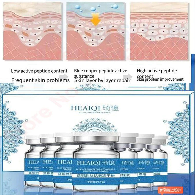 High Purity 98% Blue Copper Peptide Essence Facial Anti-Aging Repair Polypeptide Active Hyaluronic acid Moisturizing Skin Care