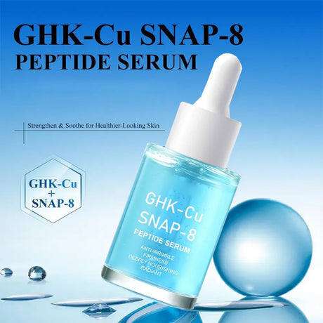GHK-Cu SNAP-8 Peptide Face Serum Blue Copper Moisturizing Essential Oil Cleansing Moisturizing Deep Hydration Skin Care Refresh