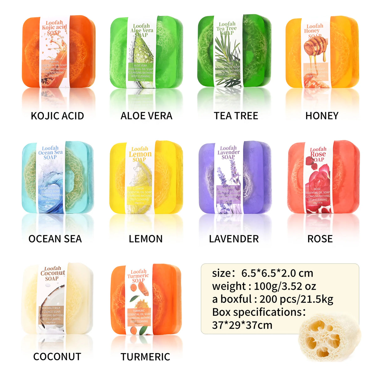 S+100g natural organic aloe vera luffa soap lemon whitening facial shower gel oil control moisturizing skincare luffa soap
