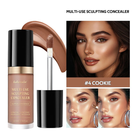 Foundation Coverage Concealer Multi-Use Cream Oil Free Long Lasting Hydrating Cover Contour Highlight and Retouch Face Makeup
