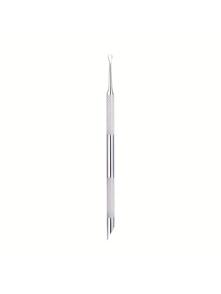 Stainless Steel Multi-Functional Dead Light Beige Remover & Cuticle Pusher Portable Nail Care Tool for Manicure Pedicure