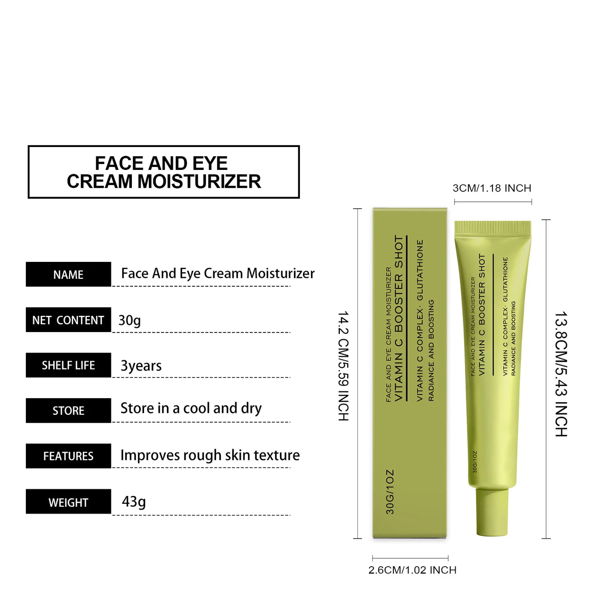 Nicotinamide Skin Moisturizing Cream Lock Water Hydrate Dry Skin Brighten Skins Tone Suitable Face Eye Use Vitamin C Moisturizer