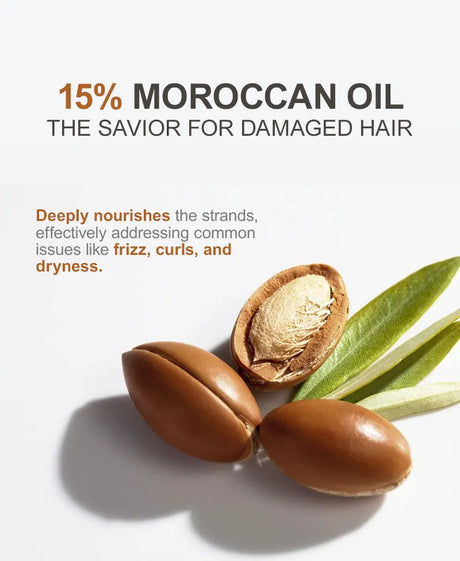 PURC Repair Damaged Hair Treatment Morocco Argan Oil Amino Acid Keratin Smoothing Sulfate-Free Shampoo Conditioner Set Hair Car